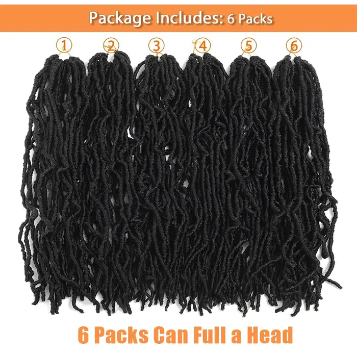 1/6 paquets Faux Locs Crochet cheveux 30 pouces doux Locs pour Locs en détresse papillon Locs Croche