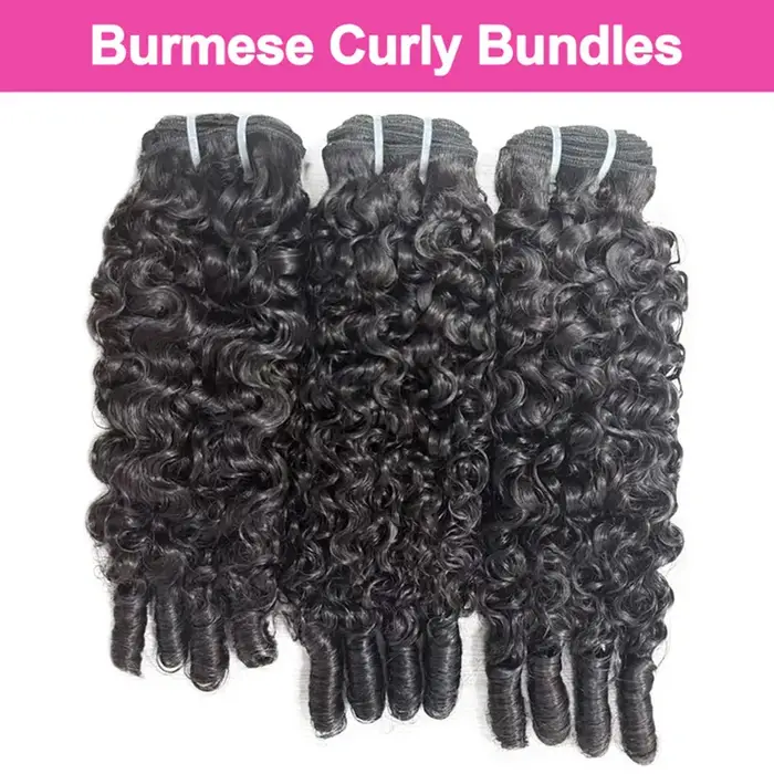Mèches birmans bouclées 3C4A 100% naturelles