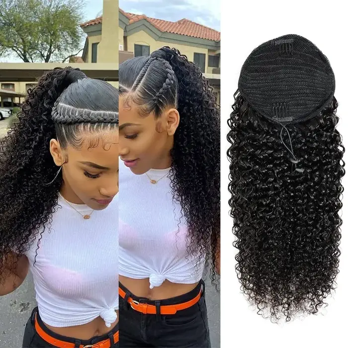 Queue de cheval Body Wave en cheveux humains naturels
