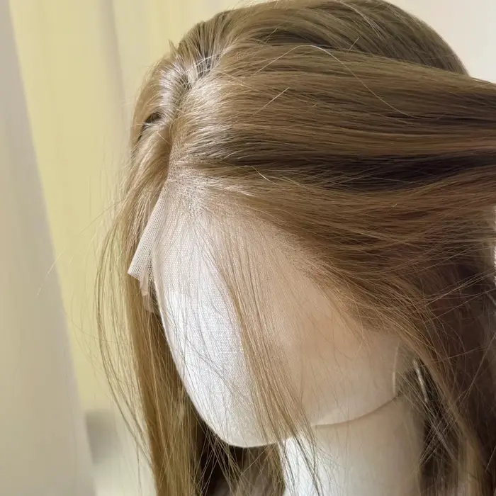 Perruque avant en dentelle brune pour femme