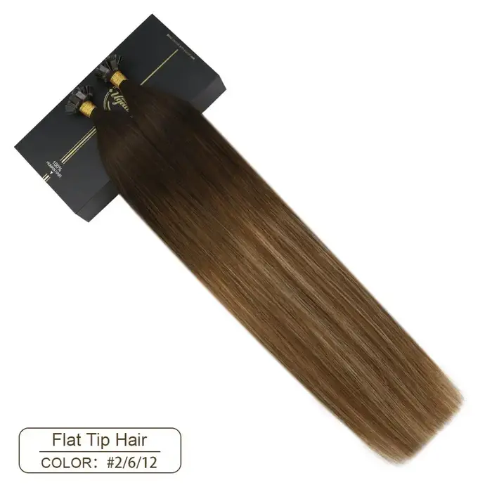 Ugeat – Extensions de cheveux naturels à pointe plate