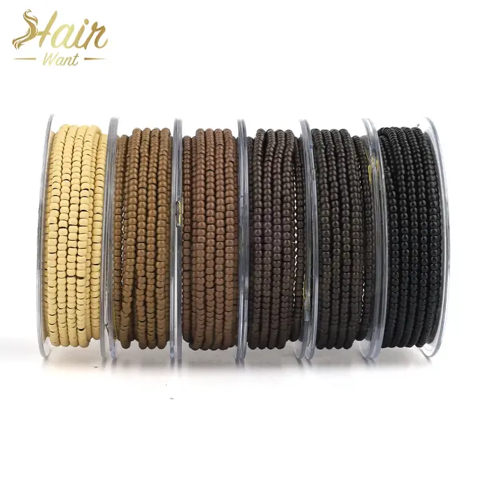 Hair Want 1000 pièces 3.0mm perles d'extension de cheveux pré-chargées avec Micro