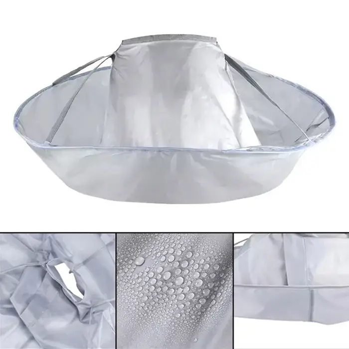 Capes de coupe de cheveux, teinture tridimensionnelle respirante pour la maison, enfant et adulte, cape parapluie de barbier, outils de coupe de cheveux pliables