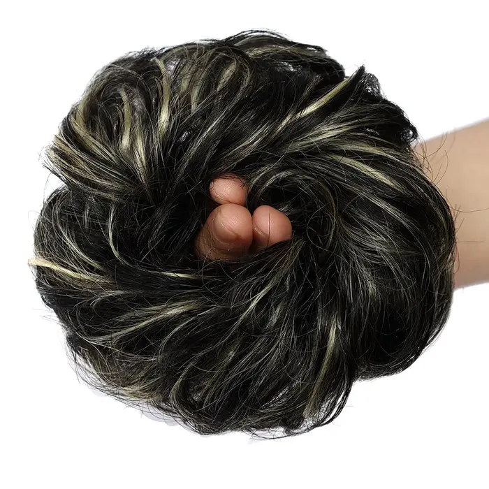 Chignons de cheveux humains Extensions queue de cheval postiche cheveux brésiliens pièces Chignon po