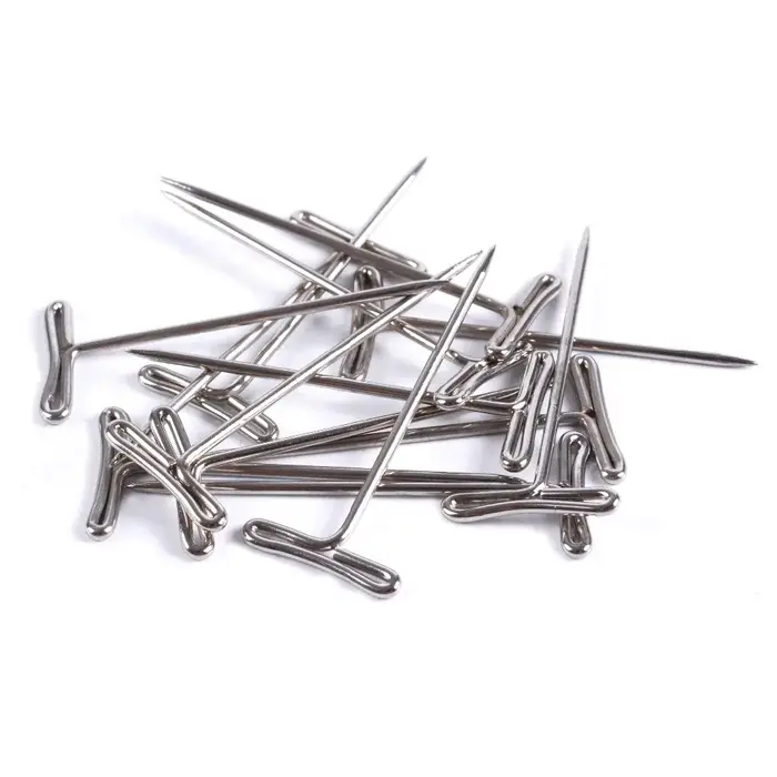 100 pièces T-PINS (40mm) pour perruque sur tête en mousse Style T broche aiguille Mannequin