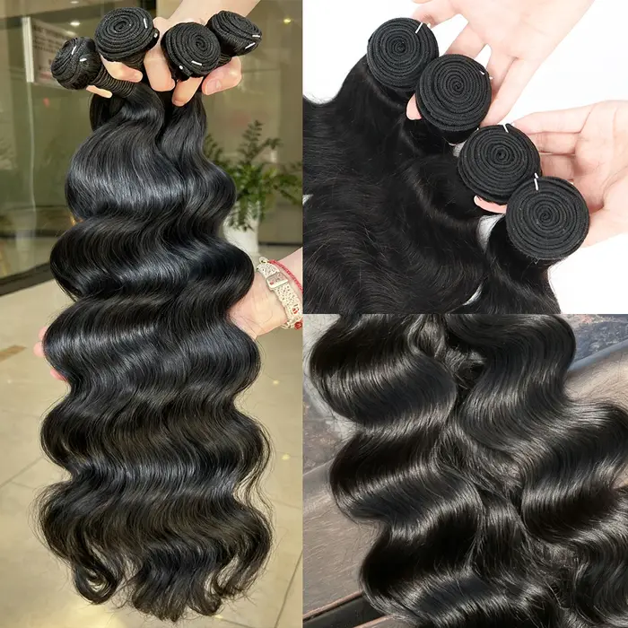 Extensions de Cheveux Humains Naturels Bruts 16A