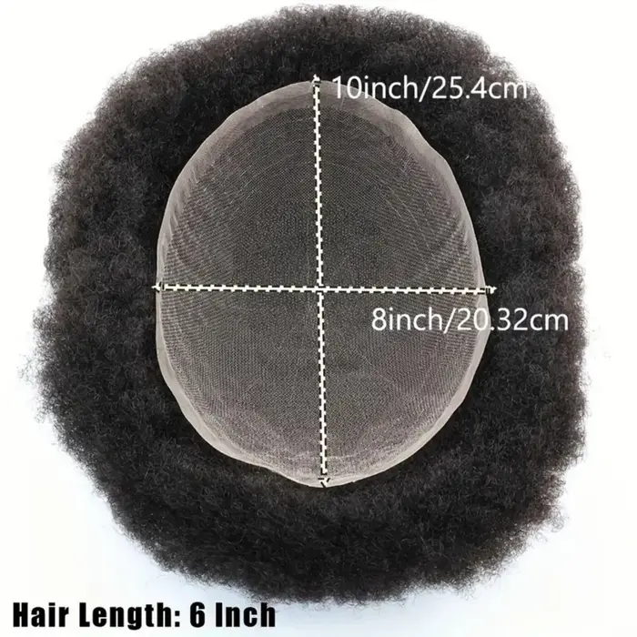 Toupet de cheveux de style afro pour hommes ou topper pour femmes postiches fabriquées à la machine