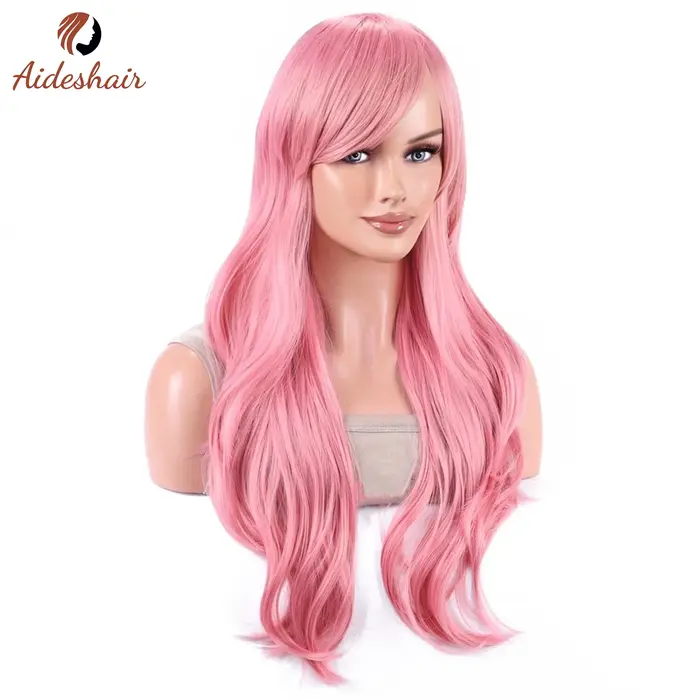 Aideshair perruque synthétique perruques de mode 28 "70 cm de long cheveux bouclés ondulés résistant à la chaleur
