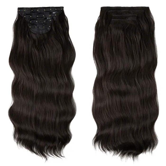 SARLA 22 pouces pince synthétique dans les Extensions de cheveux 4 pièces/ensemble postiche longue ondulée épaisse pour les femmes brun blond noir cheveux naturels