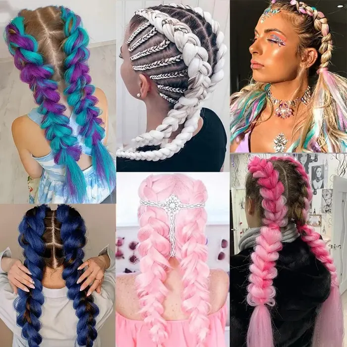 Tressage synthétique ombré 24 pouces