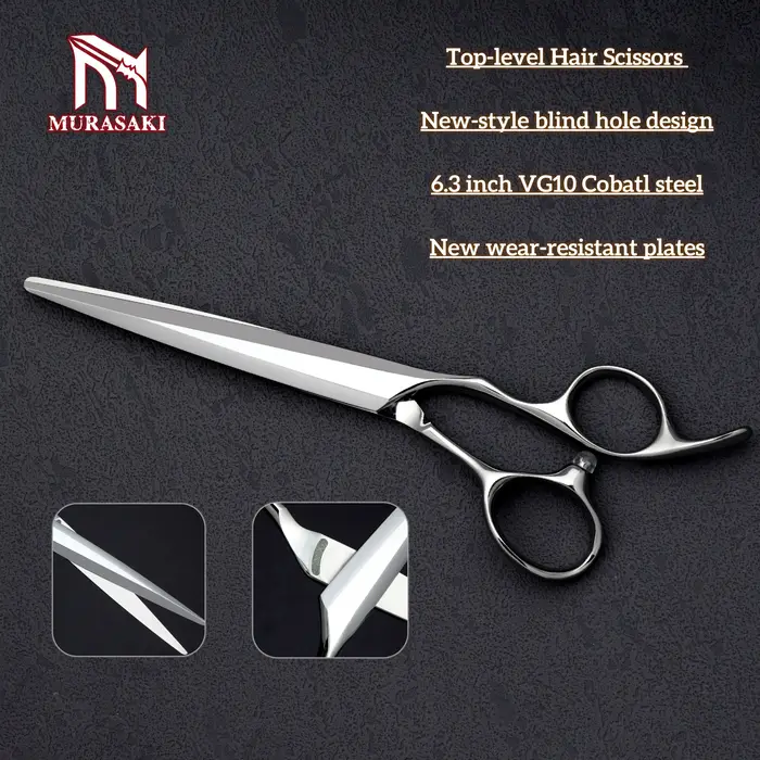 MURASAKI – ciseaux à cheveux professionnels de 6.3 pouces, nouveaux ciseaux de coiffeur de conceptio