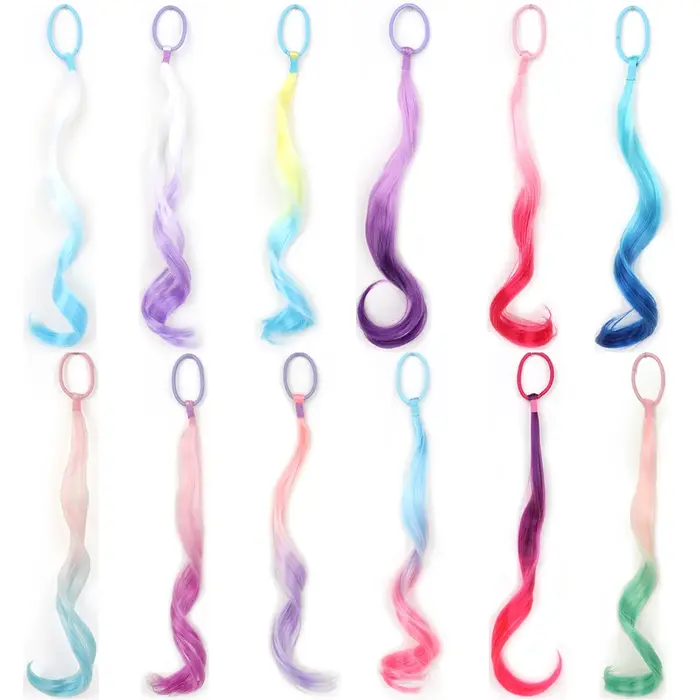 Extensions de cheveux colorés légers de 14 pouces