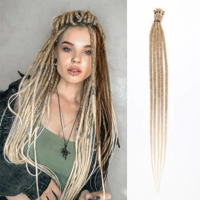 Extensions de Dreadlock synthétiques de 24 pouces
