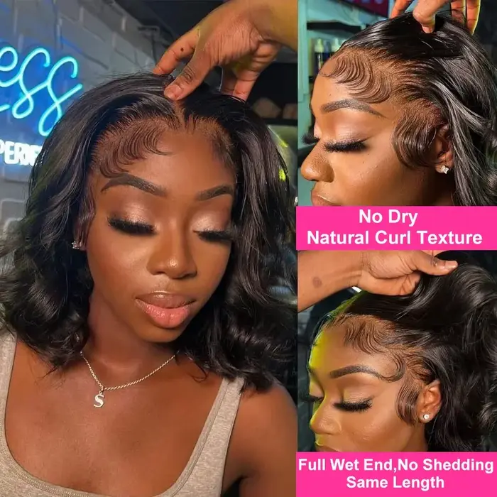 Perruque Lace Closure Wig Body Wave brésilienne naturelle
