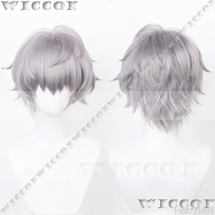 Jusqu'à l'anime Alien scène Cosplay accessoire nouvelle perruque argent gris cheveux hommes idole