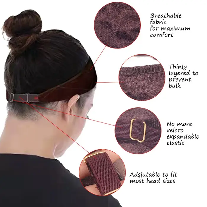 Plussign perruque Grip bandeau pour perruques frontales en dentelle réglable Invisible