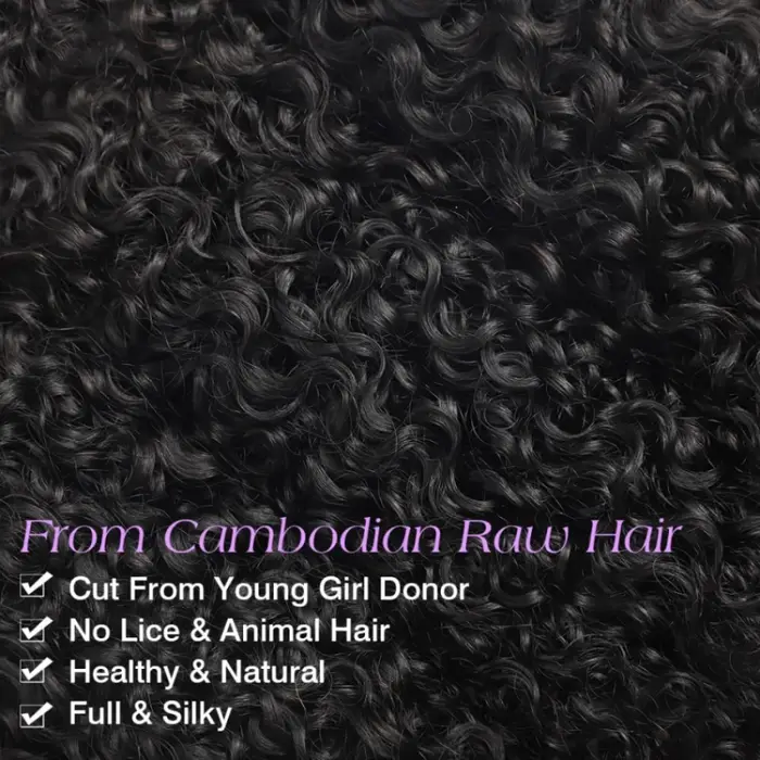Lots de Cheveux Humains Bouclés Birmans 12A