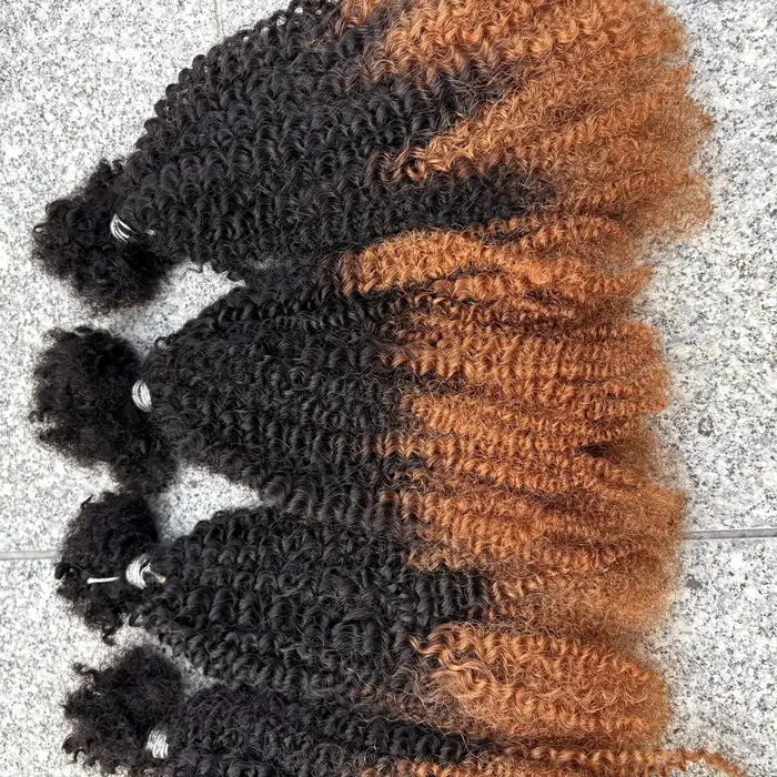 Extensions de cheveux humains bouclés afro ombrés en vrac sans trame