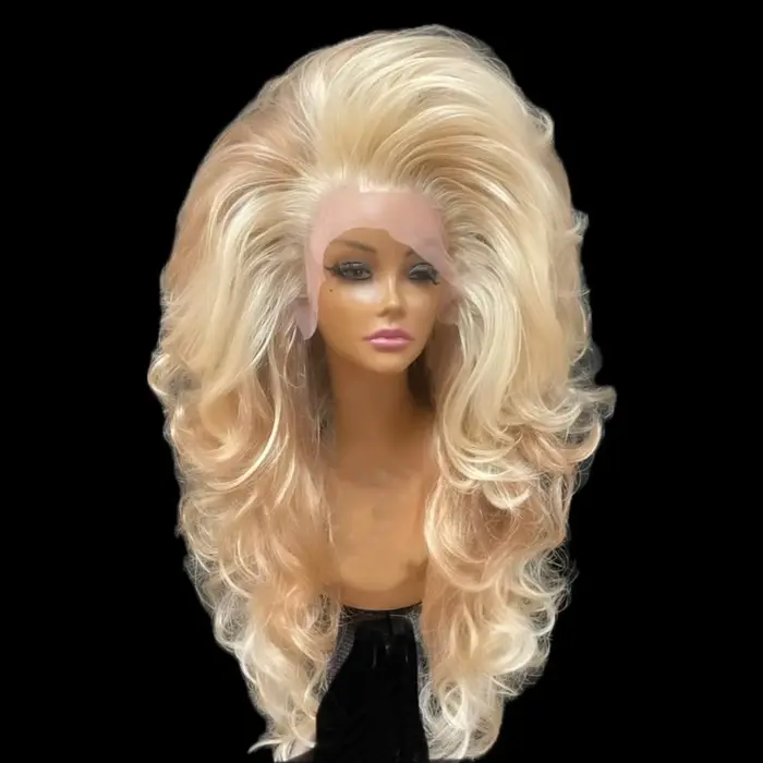 LAMIA Perruque Lace Front Blonde HD 13x4 pouces en dentelle transparente pour femme