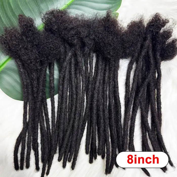 Extensions de dreadlocks en cheveux humains naturels faits à la main de 4 à 20 pouces