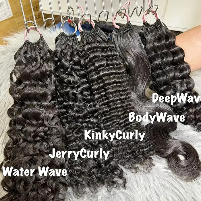 Extensions de cheveux humains au crochet Dialola Invisible Curly, boucles profondes Pixie, cheveux a