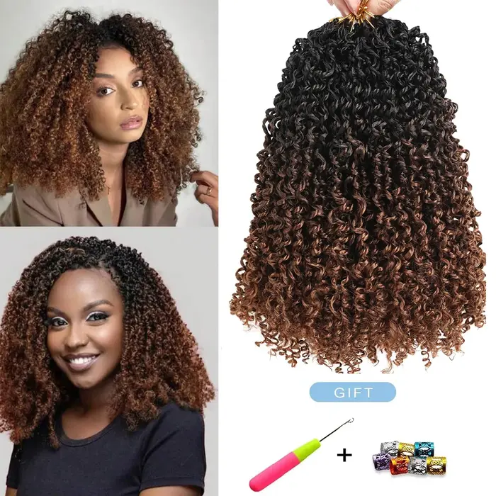 Extensions de cheveux au crochet Yanky Twist, longueurs de 8, 10, 12 et 14 pouces, 7 pièces/paquet,