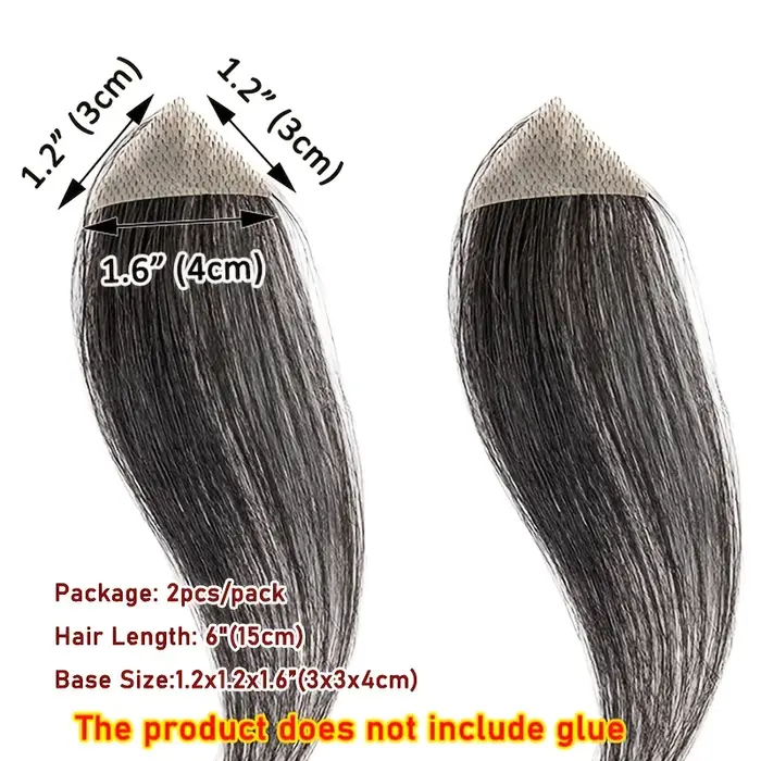 Lot de 2 postiches ultra-fins en PU