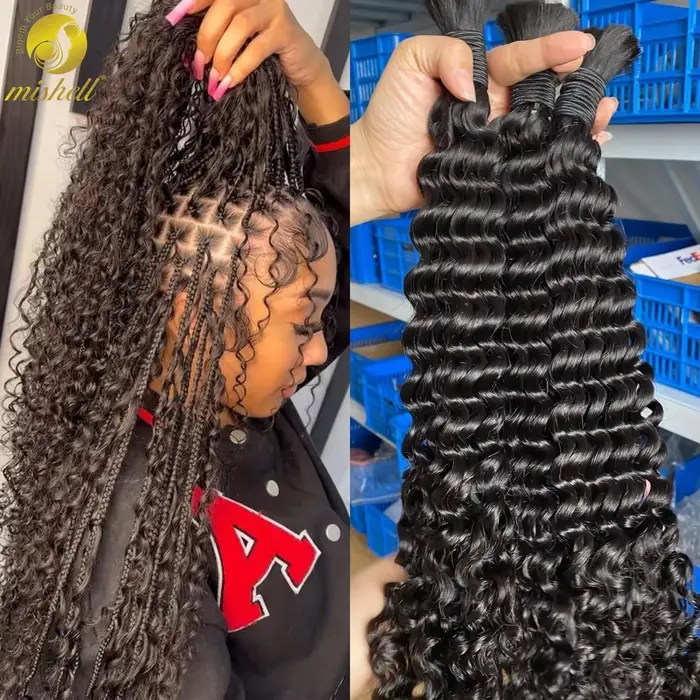 Cheveux humains naturels à tresser 26 28 pouces