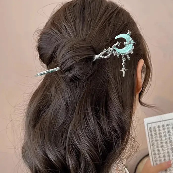 Épingles à cheveux élégantes en forme de lune pour femmes