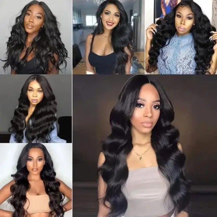 Perruques V-Part sans couture, ondulées, densité 200 %, cheveux brésiliens améliorés, 32 pouces, che