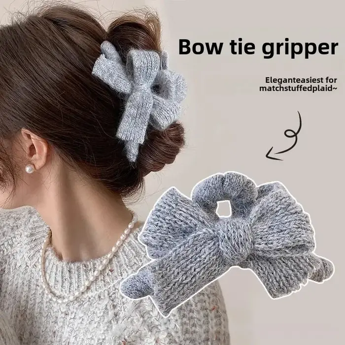 Pince à cheveux en peluche pour femmes