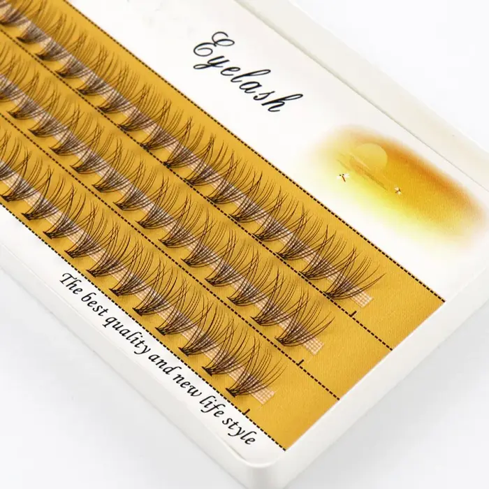 1 boîte/60 paquets de cils de vison naturel 3D russe extension