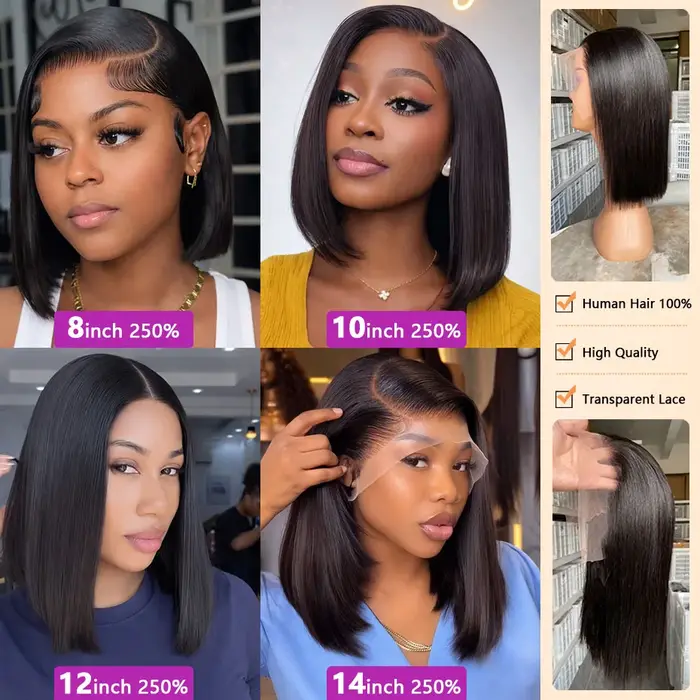 Perruques Lace Frontal 13x6 et 13x4 en Cheveux Humains 100% Naturels
