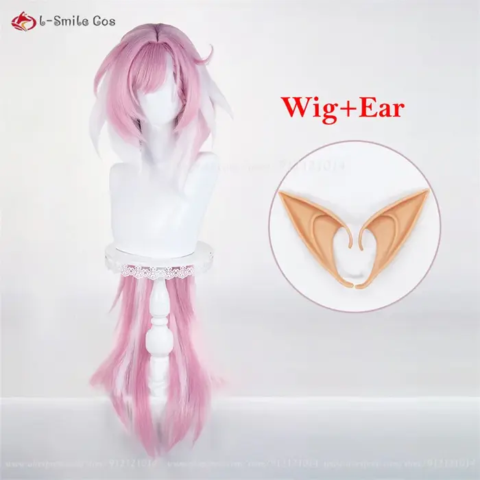 Elysia Cosplay perruque longue rose blanc perruques pour femmes Costumes