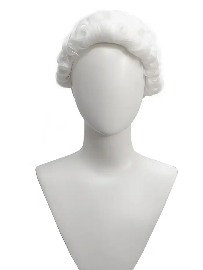 Perruque de juge ou d'avocat de style baroque blanc