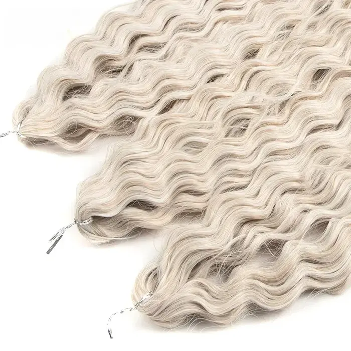 Ariel synthétique torsion Crochet cheveux 22 pouces 300g vague d'eau Extensions de cheveux Ombre Blo
