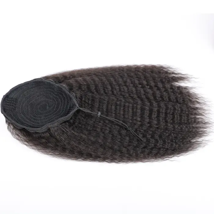 Faux cordon synthétique queue de cheval Extension de cheveux élastique pour les femmes crépus bouclé