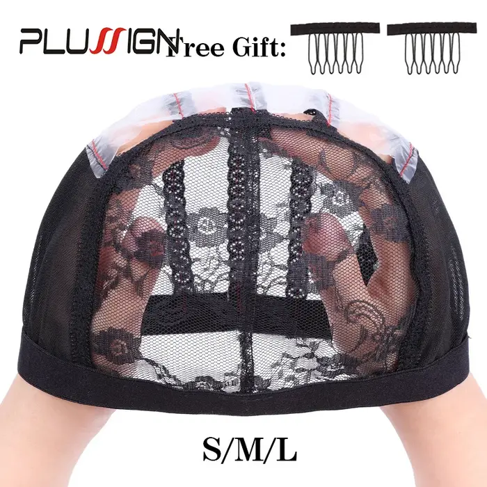 Bonnet de perruque en filet ventilé (1 pièce) avec 2 peignes