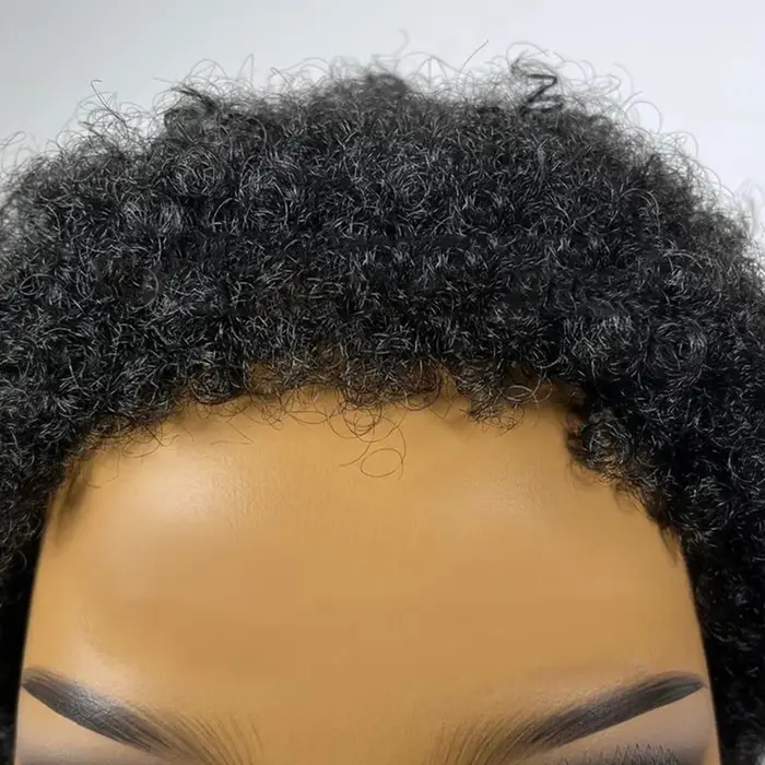 Perruque afro courte crépue sans colle pour femmes noires