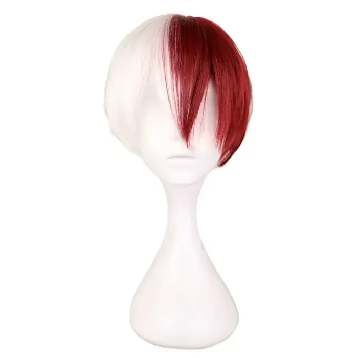 Perruque de cosplay de haute qualité Boku no Shoto Todoroki Shouto