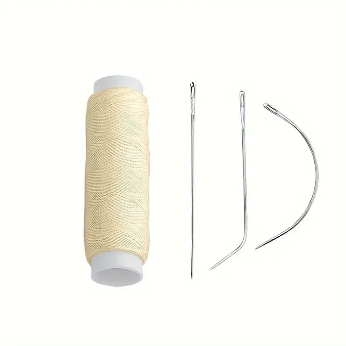 Tissage de trame de cheveux en Nylon, fil à coudre + aiguille J + I + C pour Extensions à clips, outils de perruque pour accessoires d'extension de cheveux
