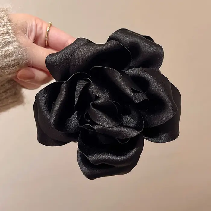 Pince à cheveux en forme de rose pour femme