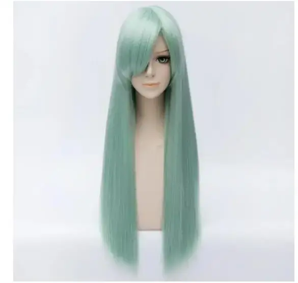 Anime Elizabeth Liones Cosplay perruque longue droite vert perruque avec frange Cosume fête perruque
