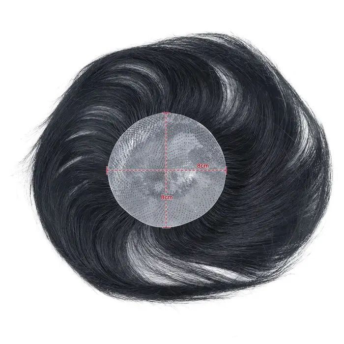 Postiches humaines noires naturelles pour hommes