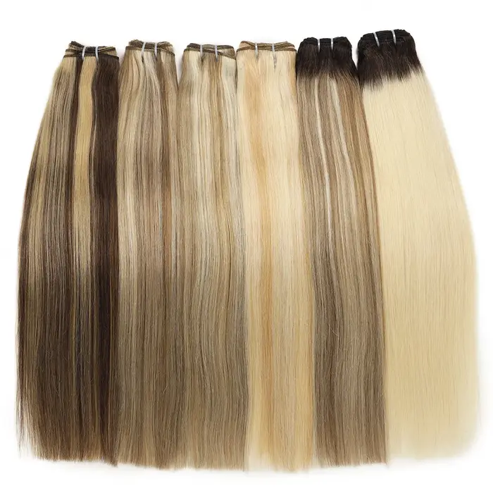 Extensions de cheveux à trame double cousue