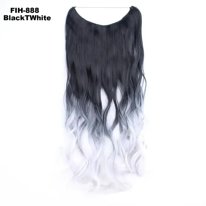 Jeedou – extension de cheveux synthétiques, une pièce, longue, ondulée, ombrée, colorée, sans clips,