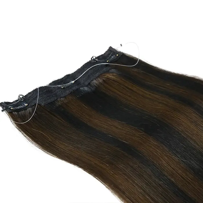 Extensions de cheveux naturels brésiliens à fil invisible