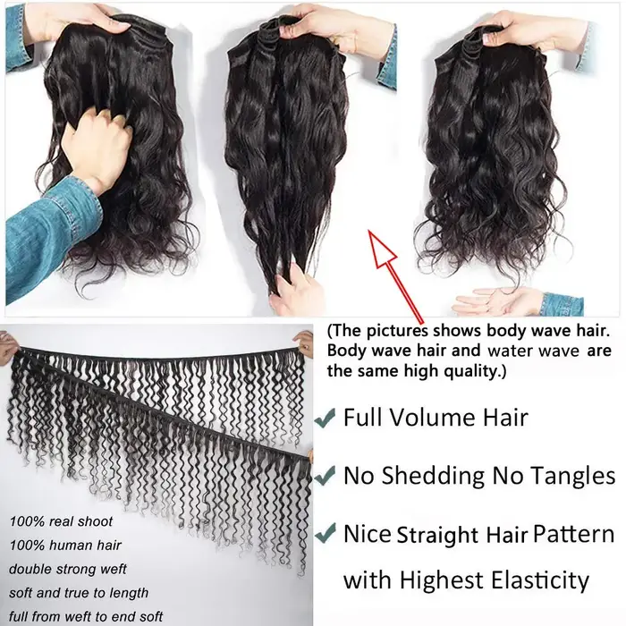 Extensions de cheveux humains ondulés pour femmes