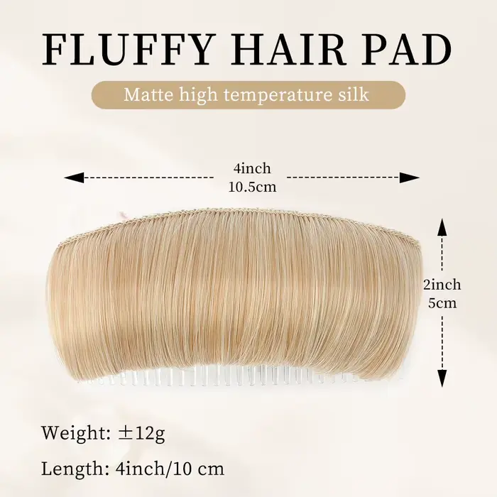 Clip cheveux synthétiques Invisible faux cheveux Base bosse moelleux coussin de cheveux style insére