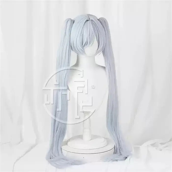 Déesse de la victoire: Nikke cendrillon verre princesse Cosplay perruque gris Double queue de cheval cheveux longs